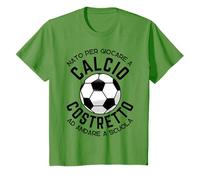 Nato per Giocare a Calcio Costretto a Scuola Divertente Maglietta