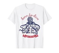 Nato per immergersi nelle profondità del Mare, Casco da subacqueo Octopus Maglietta