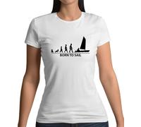 Nato Per Navigare - Maglietta Donna - Vela Marinaio Barca Hobby Divertente Amore