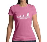 Nato Per Navigare - Maglietta Donna - Vela Marinaio Barca Hobby Divertente Amore