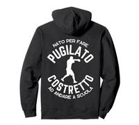 Nato per Pugilato Boxe Ragazzo Bambino Pugile Divertente Felpa con Cappuccio
