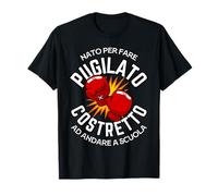 Nato per Pugilato Pugile Boxe Bambino Ragazzo Divertente Maglietta