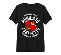 Nato per Pugilato Pugile Boxe Bambino Ragazzo Divertente Maglietta Premium