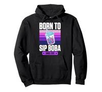 Nato per sorseggiare Boba dal 2011 Anno di Compleanno a Tema Bubble Tea Felpa con Cappuccio