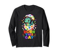 «Nato Questo Gay» Dino Hatching Pride Maglia a Manica