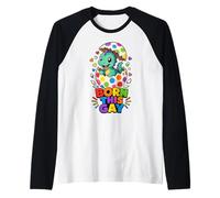 «Nato Questo Gay» Dino Hatching Pride Maglia con Maniche Raglan