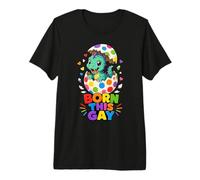 «Nato Questo Gay» Dino Hatching Pride Maglietta Premium