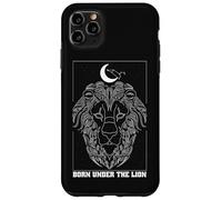 Nato sotto il leone Leone Zodiac Costellazione Luna Astrologia Custodia per iPhone 11 Pro Max