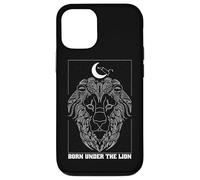 Nato sotto il leone Leone Zodiac Costellazione Luna Astrologia Custodia per iPhone 12/12 Pro