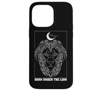 Nato sotto il leone Leone Zodiac Costellazione Luna Astrologia Custodia per iPhone 14 Pro Max