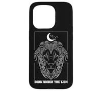 Nato sotto il leone Leone Zodiac Costellazione Luna Astrologia Custodia per iPhone 15 Pro