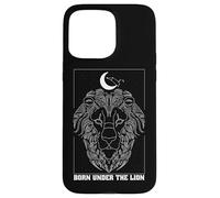 Nato sotto il leone Leone Zodiac Costellazione Luna Astrologia Custodia per iPhone 15 Pro Max