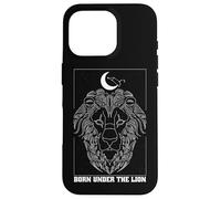 Nato sotto il leone Leone Zodiac Costellazione Luna Astrologia Custodia per iPhone 16 Pro