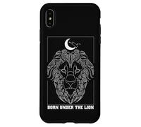 Nato sotto il leone Leone Zodiac Costellazione Luna Astrologia Custodia per iPhone XS Max