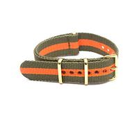 Nato Watch Band Strap Nylon fibbia in oro 18mm/20mm/22mm/24mm sostituzione a righe cintura da polso Accessori, 20mm