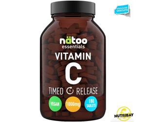 NATOO ESSENTIALS VITAMIN C TIMED RELEASE - 180 TABS VITAMINA C A LENTO RILASCIO