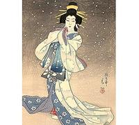 Natori Shunsen Japanese Kabuki Theatre Geisha Unframed Art Print Poster Wall Decor 12x16 inch giapponese Teatro Manifesto Parete