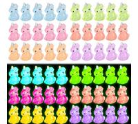 NATOSU 30 Pezzi Mini Unicorni Luminosi in Resina Figure di Unicorno in Miniatura Si Illuminano al Buio Piccolo Unicorno Ornamento per Giardino Paesaggio Acquario Casa delle Bambole