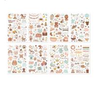 NATOSU 4 adesivi per bambini, album fotografici, album per bambini, per ragazze, ragazzi, libro degli ospiti, baby shower, bomboniere, scrapbook adesivi per creare scrapbook Bullet Journal
