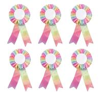 NATOSU Confezione da 6 Rosette per Cavallo Hobby per Vincite Arcobaleno, Fiocchi per Accessori per Cavalli, Eventi Sportivi, Classi, Spettacoli di Talenti, Forniture per Feste Fai-da-Te