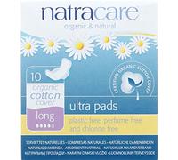 Natracare Natural Uitra Pad W/Wings - Lunghi W/Fodera in cotone organico - Confezione da 10