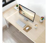 NATRKE Sottomano da Scrivania Trasparente in PVC, 100x40x0,15cm Grande Tappetino da Scrivania, Copertura per Tavolo Antiscivolo Impermeabile, Protezione per Tavolo da Scrivania per Ufficio e Casa