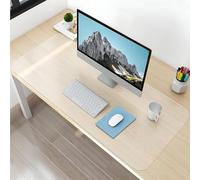 NATRKE Sottomano da Scrivania Trasparente in PVC, 100x50x0.15cm Grande Tappetino da Scrivania, Copertura per Tavolo Antiscivolo Impermeabile, Protezione per Tavolo da Scrivania per Ufficio e Casa