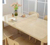 NATRKE Sottomano da Scrivania Trasparente in PVC, 120x60x0,15cm Grande Tappetino da scrivania, Copertura per Tavolo Antiscivolo Impermeabile, protezione per tavolo da scrivania per ufficio e casa