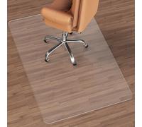 NATRKE Tappetino per sedia per protezione di pavimenti duri trasparente PVC in legno di protezione per pavimenti per ufficio a casa (76 x 122 cm)