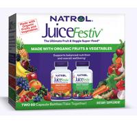 Natrol JuiceFestiv® Daily Fruit & Veggie Capsule, Frutta e Verdura, 2 x 60 Capsule