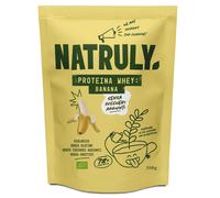 NATRULY Proteine del siero del latte alla banana 72% Proteine del siero del latte da mucche allevate al pascolo non zuccherate, 100% naturali, senza glutine -350g