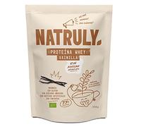 NATRULY Proteine del siero del latte alla vaniglia 73% Proteine del siero del latte da mucche allevate al pascolo non zuccherate, 100% naturali, senza glutine -350g