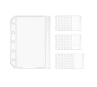 NatSumeBasics 20 buste per raccoglitori formato A8, con chiusura a cerniera, satinate, per raccoglitori e accessori per raccoglitori, organizer (smerigliato, raccoglitore A8)