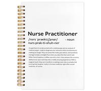 NATSUNO Nurse Practitioner Gifts Spiral Notebook Journal 5.5x8.3in, Nurse Appreciation Gifts Notebooks for Note Taking, Medical Journal for Women, Nursing Hardcover Notebook