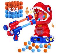 NATTHSWE Dinosauro Giocattolo di Tiro Bersaglio, con Spray Tiro al Bersaglio Bambini Include 2 Pistole Giocattolo 24 Proiettili di Halloween Ragazzi Ragazze segna Record Giocattolo Regalo.