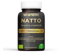 Natto Active Natto K2 Mk7, Nattokinase con vitamina D3, 60 compresse
