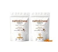 Nattokinase - 4.000 FU - con olio MCT e bromelina - Vegano non OGM - 240 conteggi,2Pcs