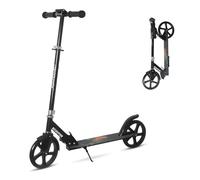 Nattork Monopattino per bambini dagli 8 ai 12 anni, ragazzi e adulti, altezza regolabile, pieghevole, con grandi ruote robuste per una guida fluida, leggero, sospensione antiurto, scooter per ragazzi