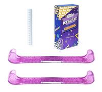 Nattork Protezioni per pattini da ghiaccio con rilascio a molla centrale, protezioni in gomma resistenti per hockey e pattini artistici, facili da mettere e togliere, misura universale per adulti e