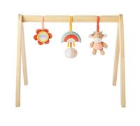 Nattou Arco di Legno, Con Giochini e Numerose Attività, Mucca Mila, 60 x 50 x 47 cm, Mila, Zoe e Lana, Poliestere/Legno, Multicolore