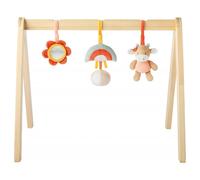 NATTOU Arco Giochi per Neonati da Pavimento in Legno con Pupazzetti - Mucca Mila