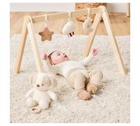 Nattou Arco in Legno, Stella, Nuvola e Luna, con Giochi e Numerose Attività, Legno/Poliestere, Teddy, Beige