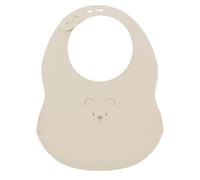 Nattou Bavaglino in Silicone con Tasca Raccogli Briciole, Dimensione regolabile, Senza BPA, Ca. 20 x 27 cm, Silicone, Argilla