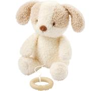 Nattou Carillon, Cagnolino, Ninna Nanna "La-Le-Lu", Con Anello, 100% Poliestere, Teddy, Ecru