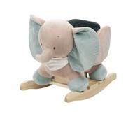 Nattou Dondolo in poliestere (spugna), Axel l'elefantino, 63 x 33 x 45 cm, Luna e Axel, Verde/Beige