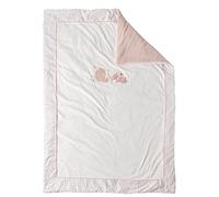 Nattou Coperta Grande per Bebè, In Cotone e Poliestere, Volpe e Coniglietto, Reversibile, 135 x 100 cm, Alice e Pomme, Rosa