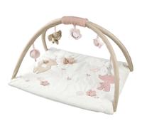 Nattou Coperta per Gattonare con Giochi a Sospensione e Varie Attività, Circa 70x80 cm, Rettangolare, 100% Poliestere, FanFan, Beige