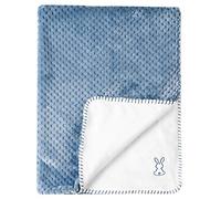 Nattou Copertina Morbida Supersoft Coniglietto Lapidou, 75 x 100 cm, Lapidou, Blu/Bianco