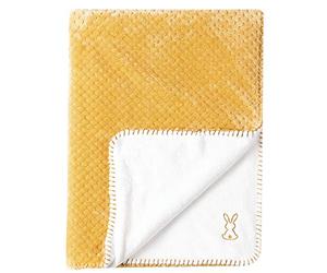 Nattou Copertina Morbida Supersoft Coniglietto Lapidou, 75 x 100 cm, Lapidou, Ocra/Bianco