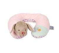 Nattou - Cuscino cervicale per bambini dai 3 mesi in su, Iris e Lali, 25 x 23 x 11 cm, colore: Beige/Rosa